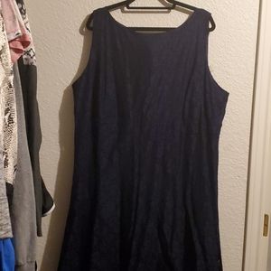 Full lace plus sized navy blue dress